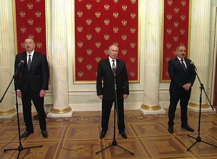 Путин, Алиев и Пашинян подписали совместное заявление о развитии Нагорного Карабаха