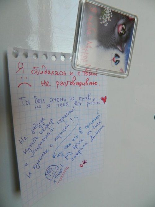 Смешные записки на холодильниках