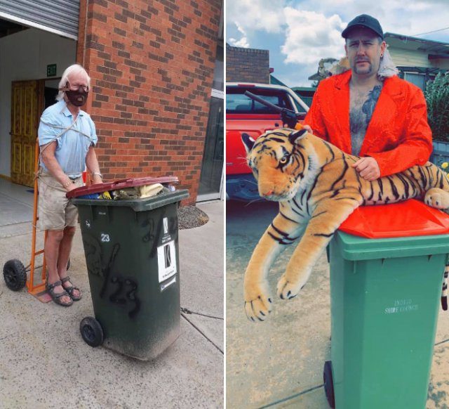 Как австралийцы, находящиеся на самоизоляции выносят мусор