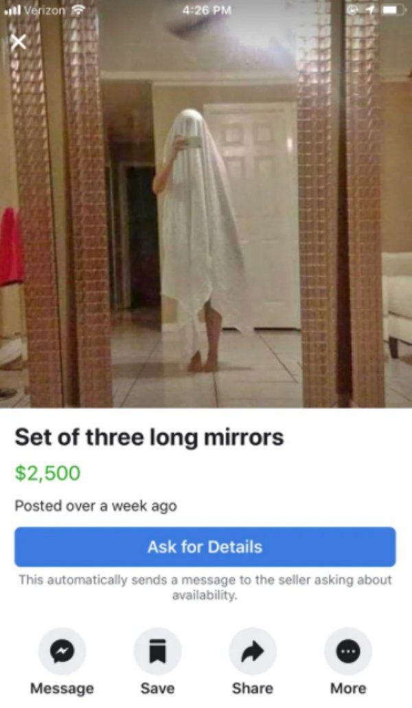 Смешные попытки сфотографировать зеркало на продажу