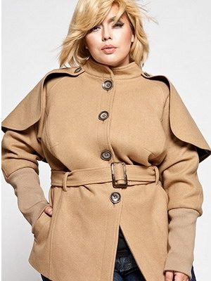 Модные пальто для полных красавиц в 2015 году