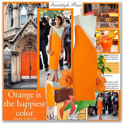 Цвет счастья, или с чем носить оранжевое платье