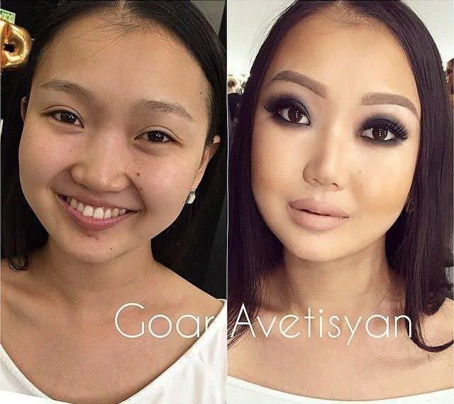 Радикальные изменения девушек до и после нанесения макияжа