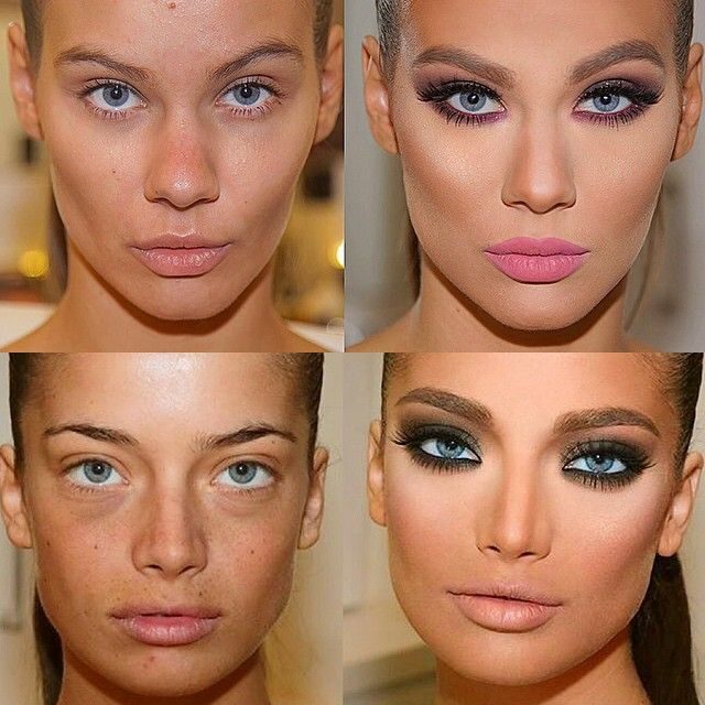 До неузнаваемости: преображение девушек до и после профессионального макияжа