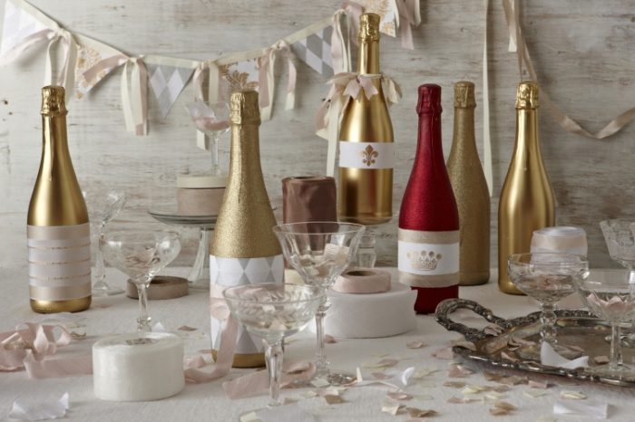 Идеи, которые помогут сделать из шампанского настоящее украшение праздничного стола