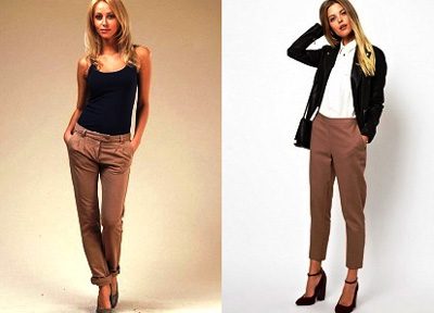 Как правильно и с чем носить коричневые брюки