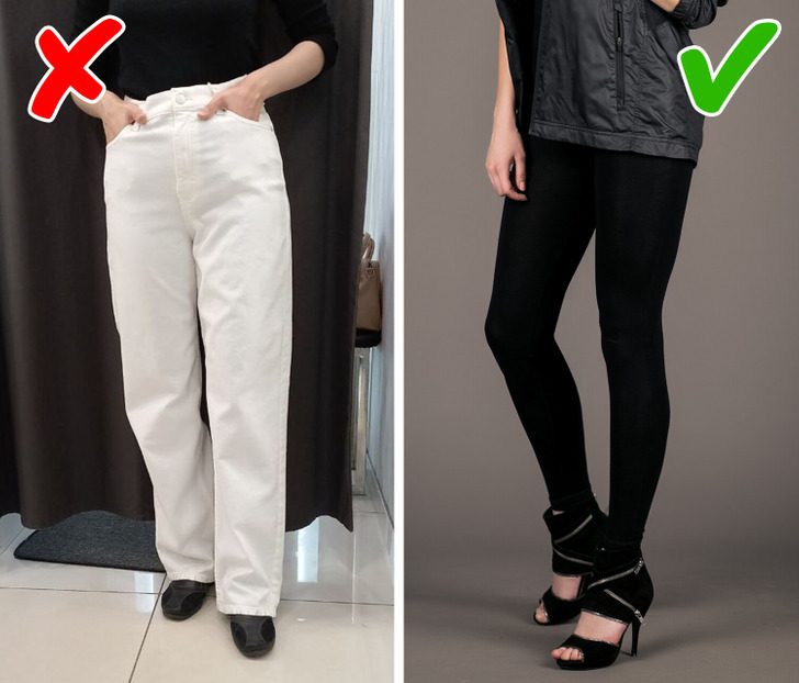 Модели джинсов и брюк, которые даже стройные и длинные ноги визуально сделают короче