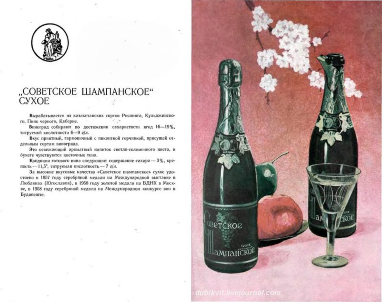 Каталог &quot;Вина и шампанское Казахстана&quot; 1965 года