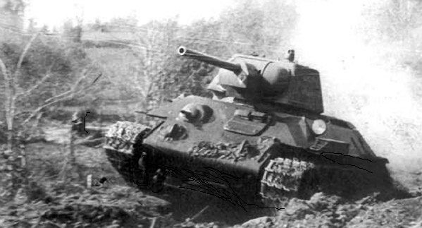 Как танк Т -34 сбил немецкий самолет