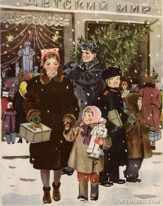 Картины художников, наполненные волшебством советского Нового года