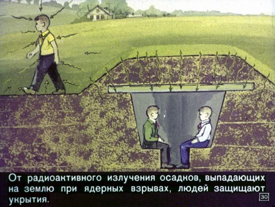 Советский диафильм  для 5-х классов к урокам по «Гражданской обороне»