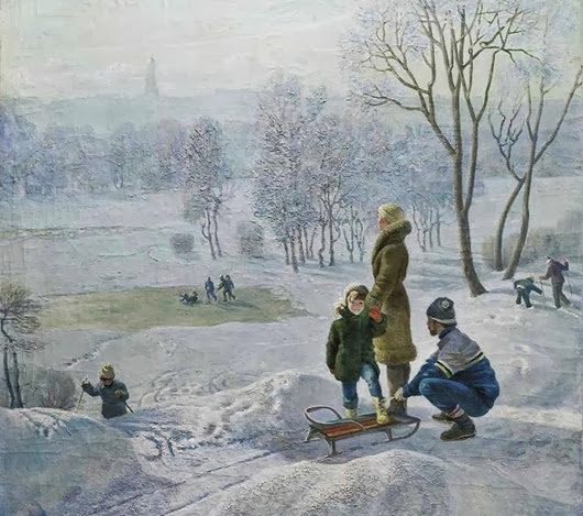 Зима на картинах советских художников