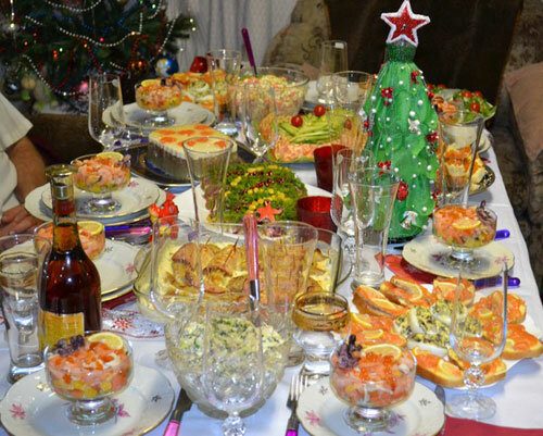 Советский стол на праздник
