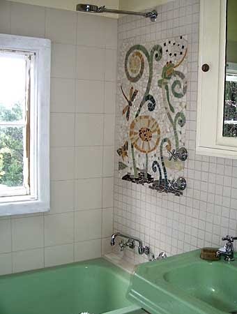 Мозаика в интерьере ванной комнаты
