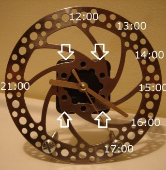 Часы из тормозного диска
