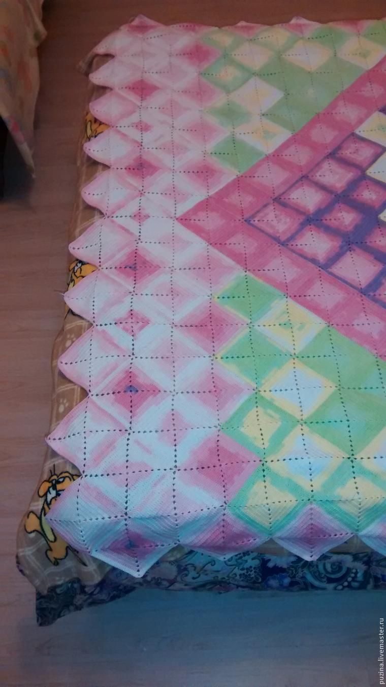 Вязание крючком: детское одеяло из квадратов