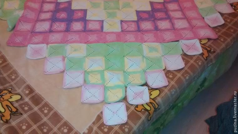 Вязание крючком: детское одеяло из квадратов
