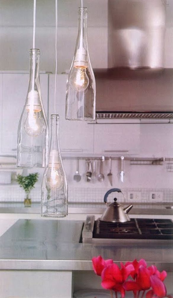 Лампы из использованных бутылок