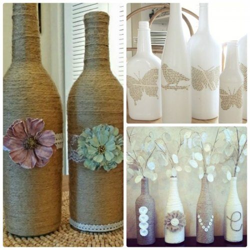 Креативные и оригинальные предметы из стеклянных бутылок