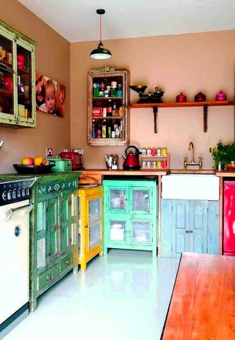 Примеры использования ярких цветов в оформлении кухни