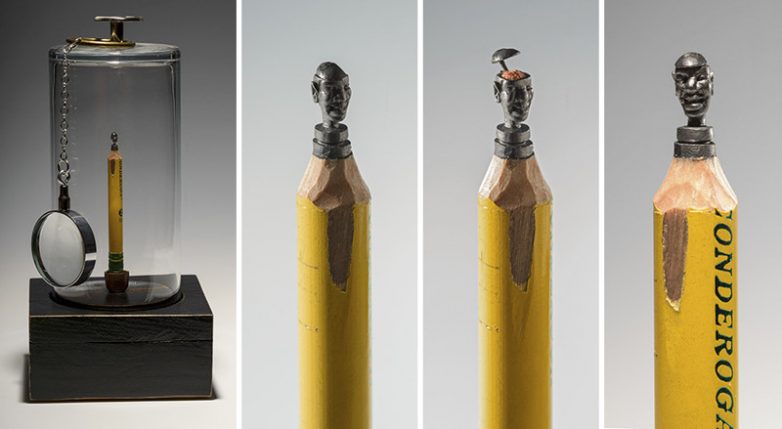 Скульптуры, вырезанные из обычных карандашей