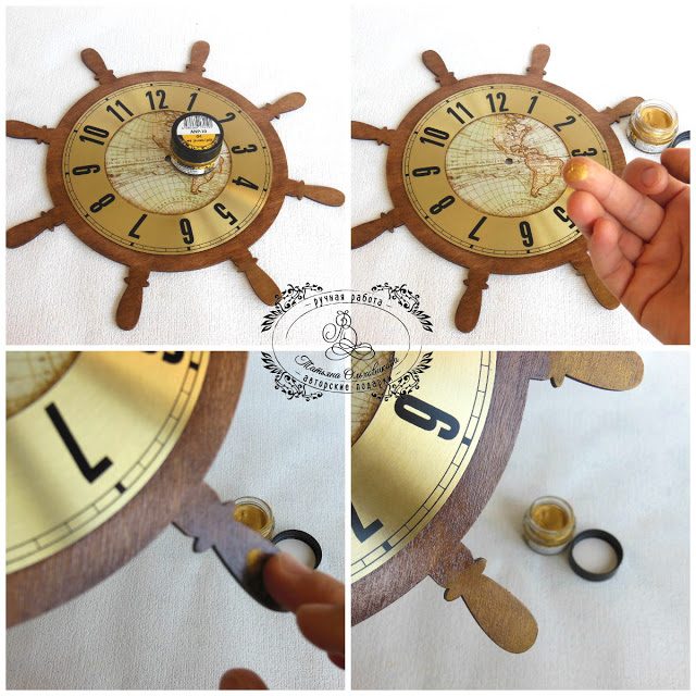 Декорируем часы в морском стиле