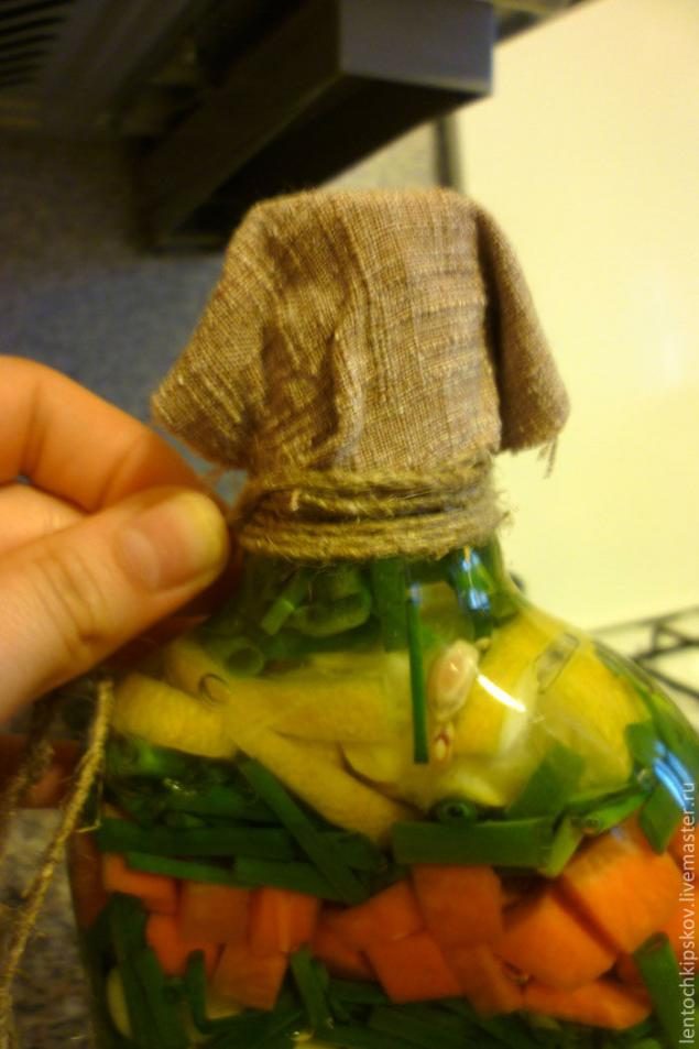 «Бутылочка с овощами» для декора