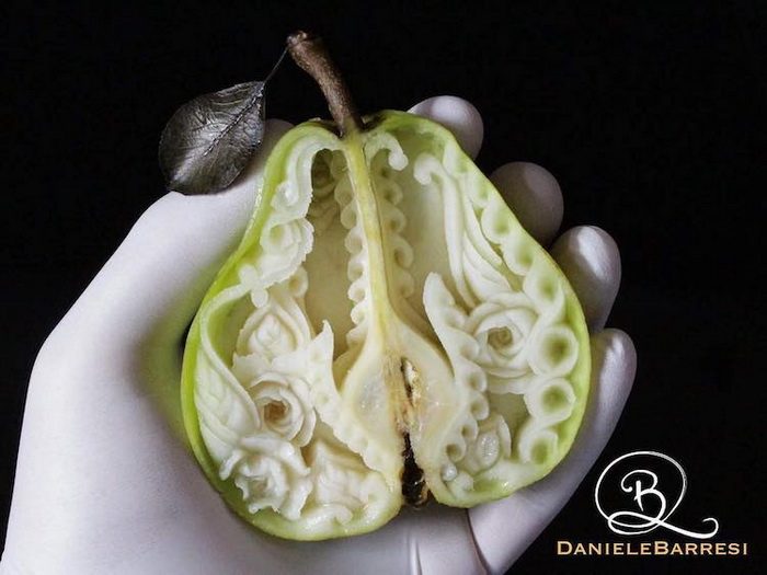 Фруктово-овощной карвинг от Даниэля Барреси