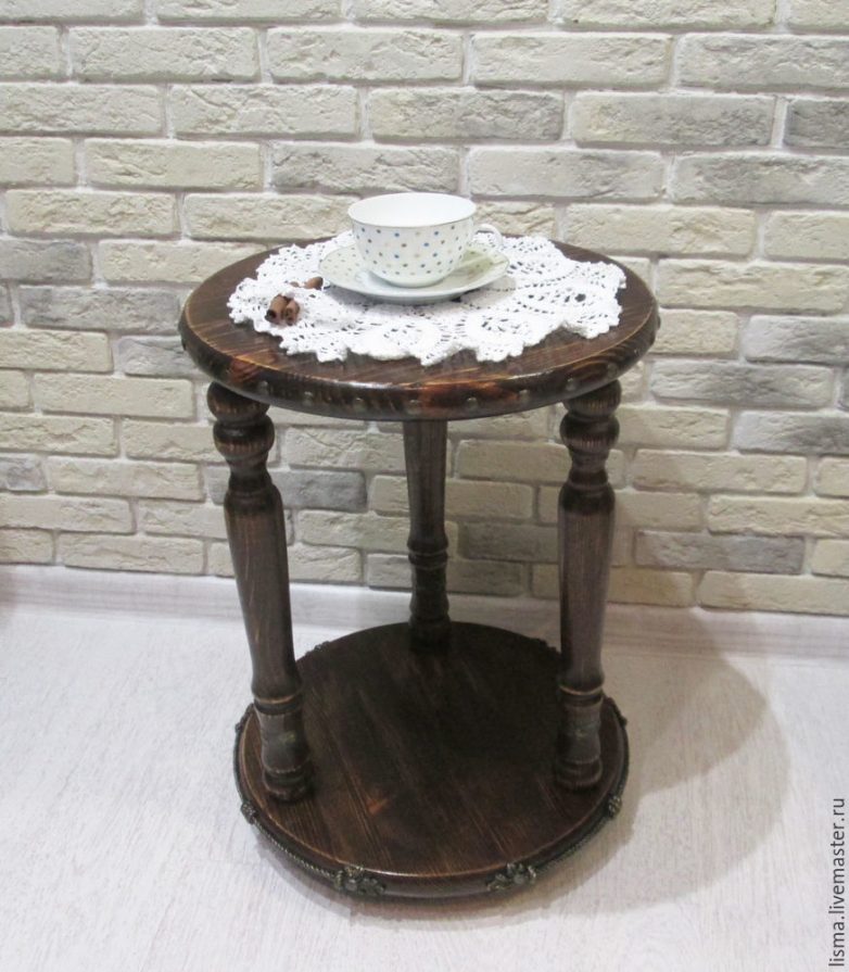 Кофейный столик с коваными элементами