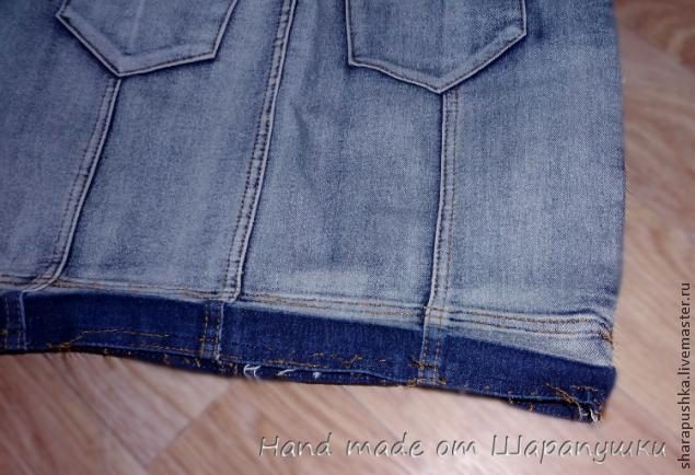Сумка из джинсовой юбки