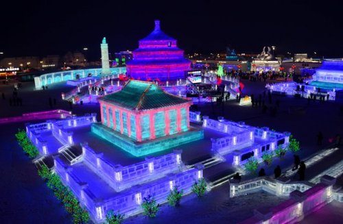Фестиваль ледяных и снежных скульптур в Харбине 2018