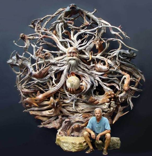 Удивительные скульптуры из дерева