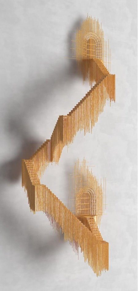 3D-архитектура из стали от Дэвида Морено