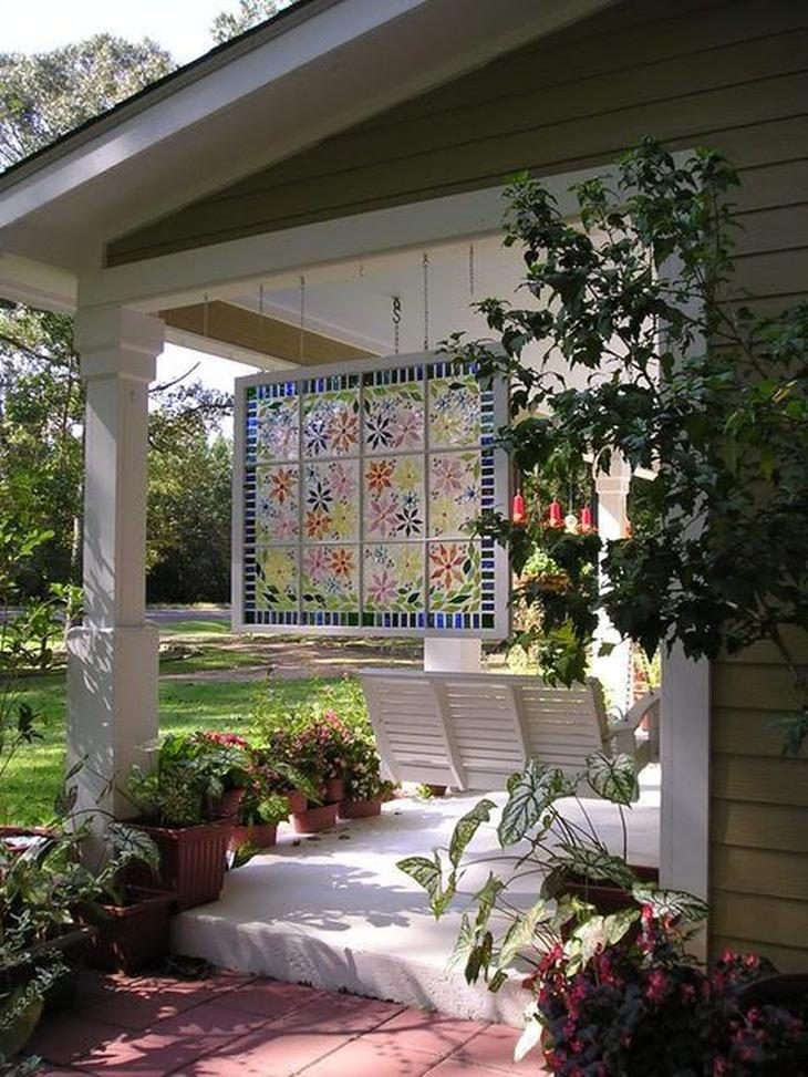 Мозаика на садовом участке