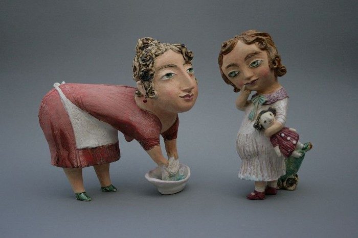 Милые керамические фигурки от русской мастерицы