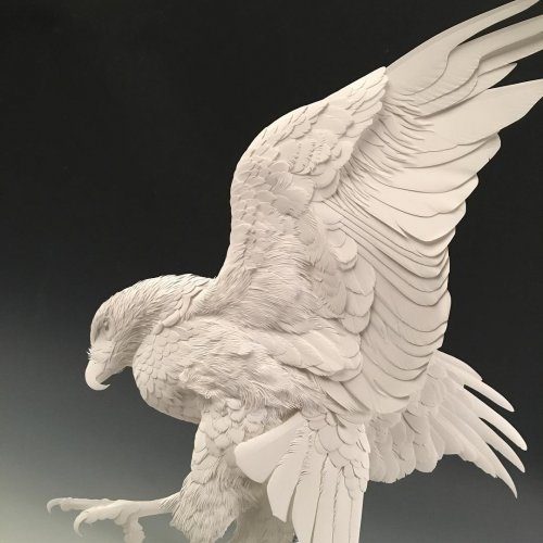 Гиперреалистичные скульптуры животных из бумаги
