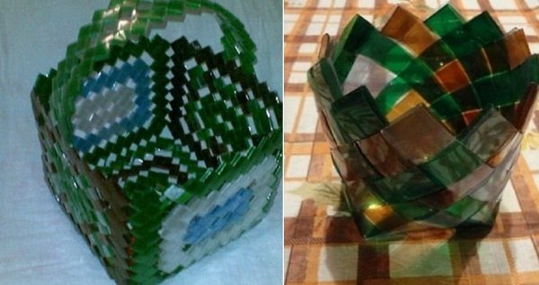 Практичная корзина из пластиковых бутылок