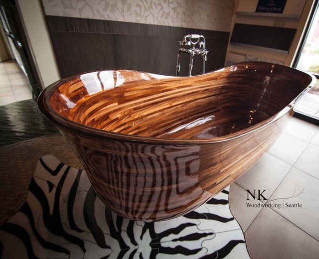 Невероятные деревянные ванны от Нэти Кацоффа