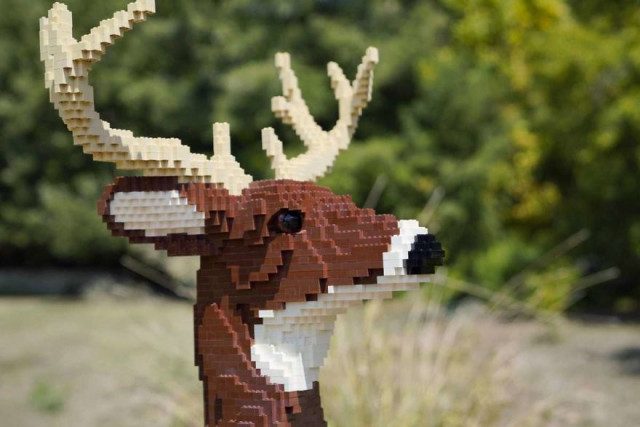Копии диких животных, созданные из более чем 3 миллионов кирпичиков LEGO