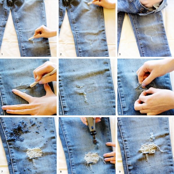 Как обновить старые джинсы