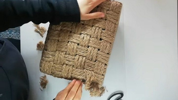 Интересный способ плетения джутовой верёвкой