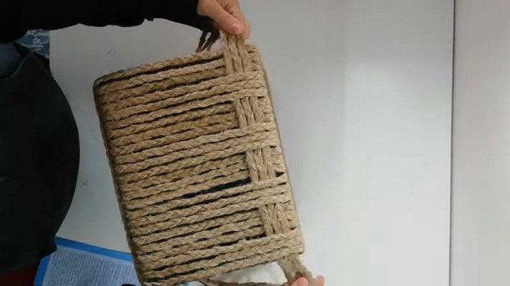 Интересный способ плетения джутовой верёвкой