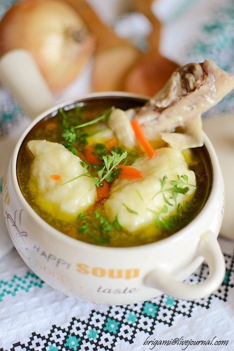 Суп с галушками по-слобожански