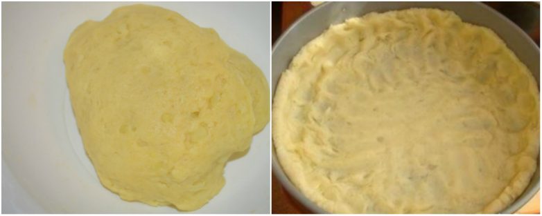 Мясной пирог на картофельном тесте