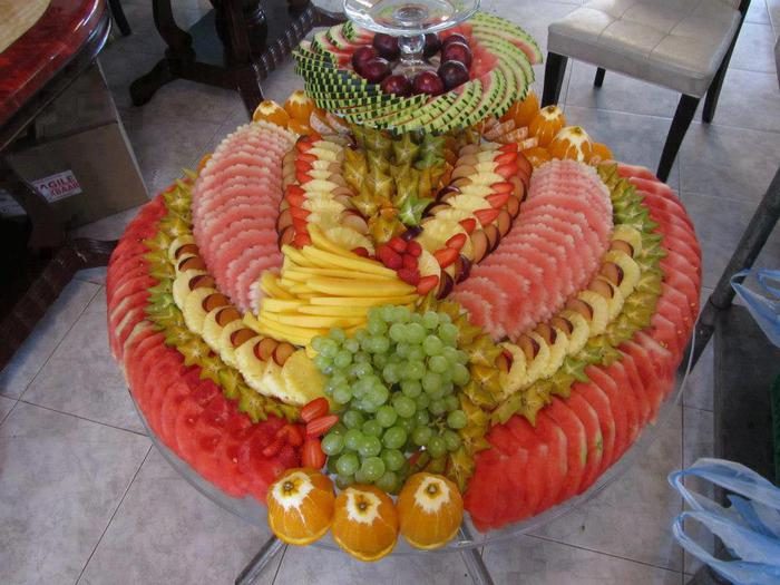 Идеи фигурной нарезки овощей и фруктов