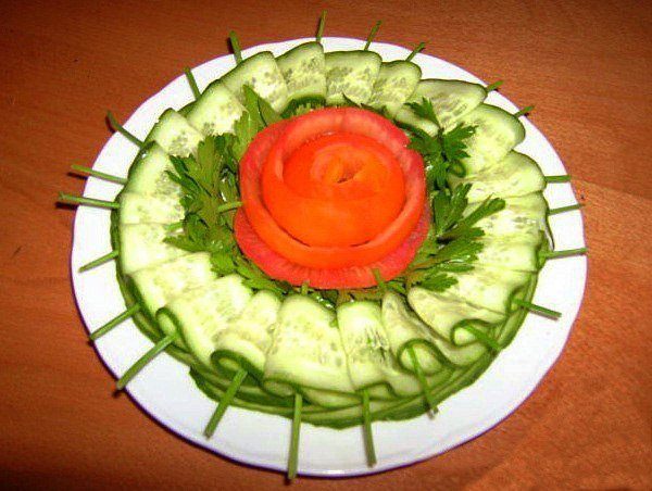 Прошу к столу: примеры красивого оформления овощных закусок