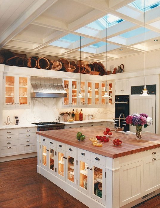 Элегантные кухонные шкафы
