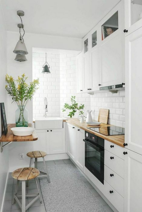 18 примеров наиболее удачно оформленных небольших кухонь
