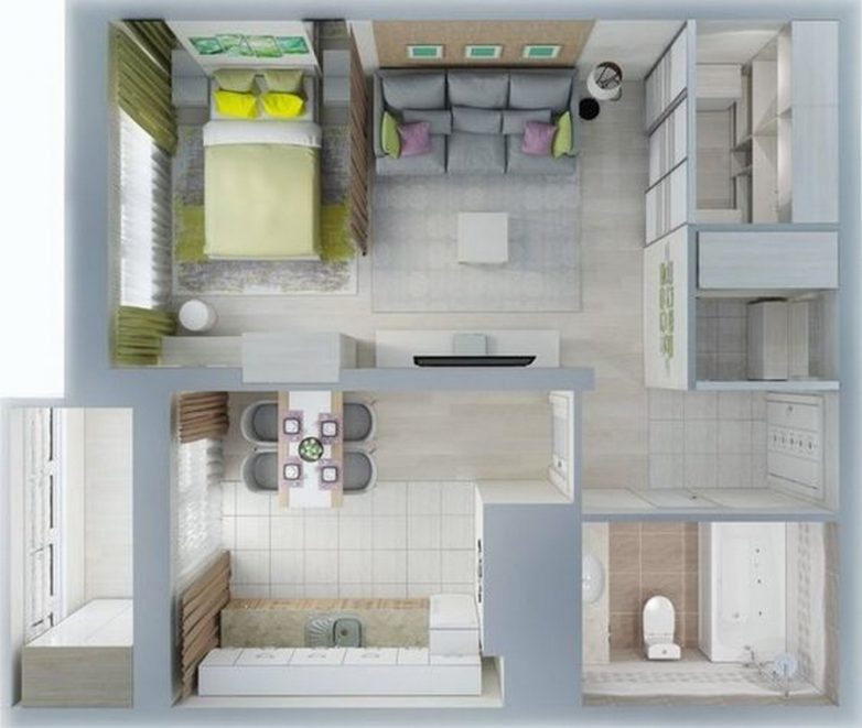 Идеи по перепланировке однокомнатной квартиры