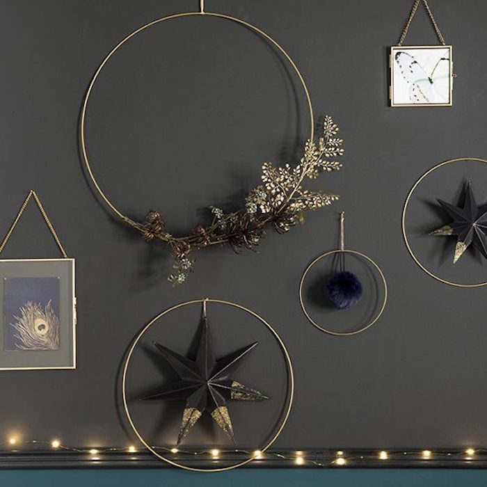 Элегантные идеи новогоднего декора в чёрном и золотом цветах